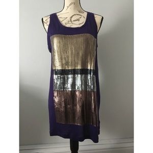 🆕Express • Sleeveless purple sequin top